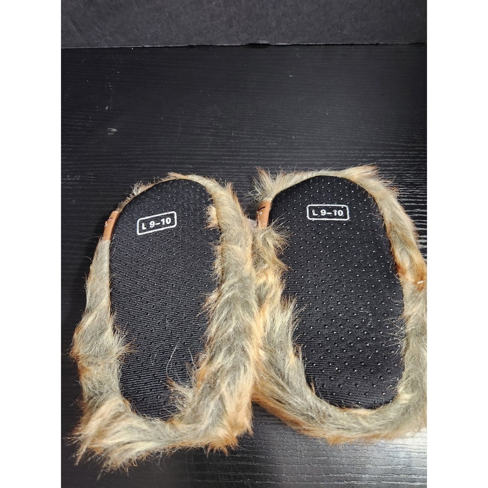 Star Wars Chewbacca Slippers Kids L 9-10 Brown Fuzzy Plush Cozy - Picture 5 of 6